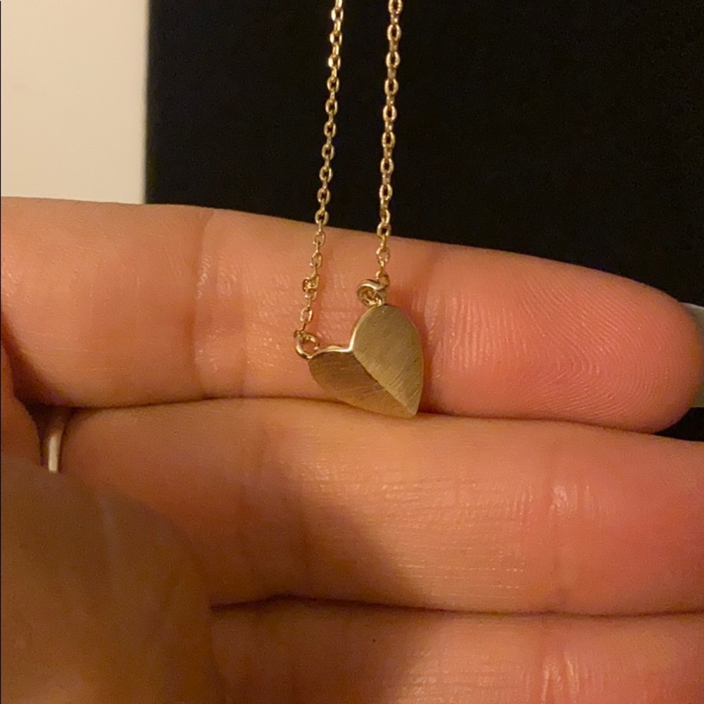Gold plated heart necklace